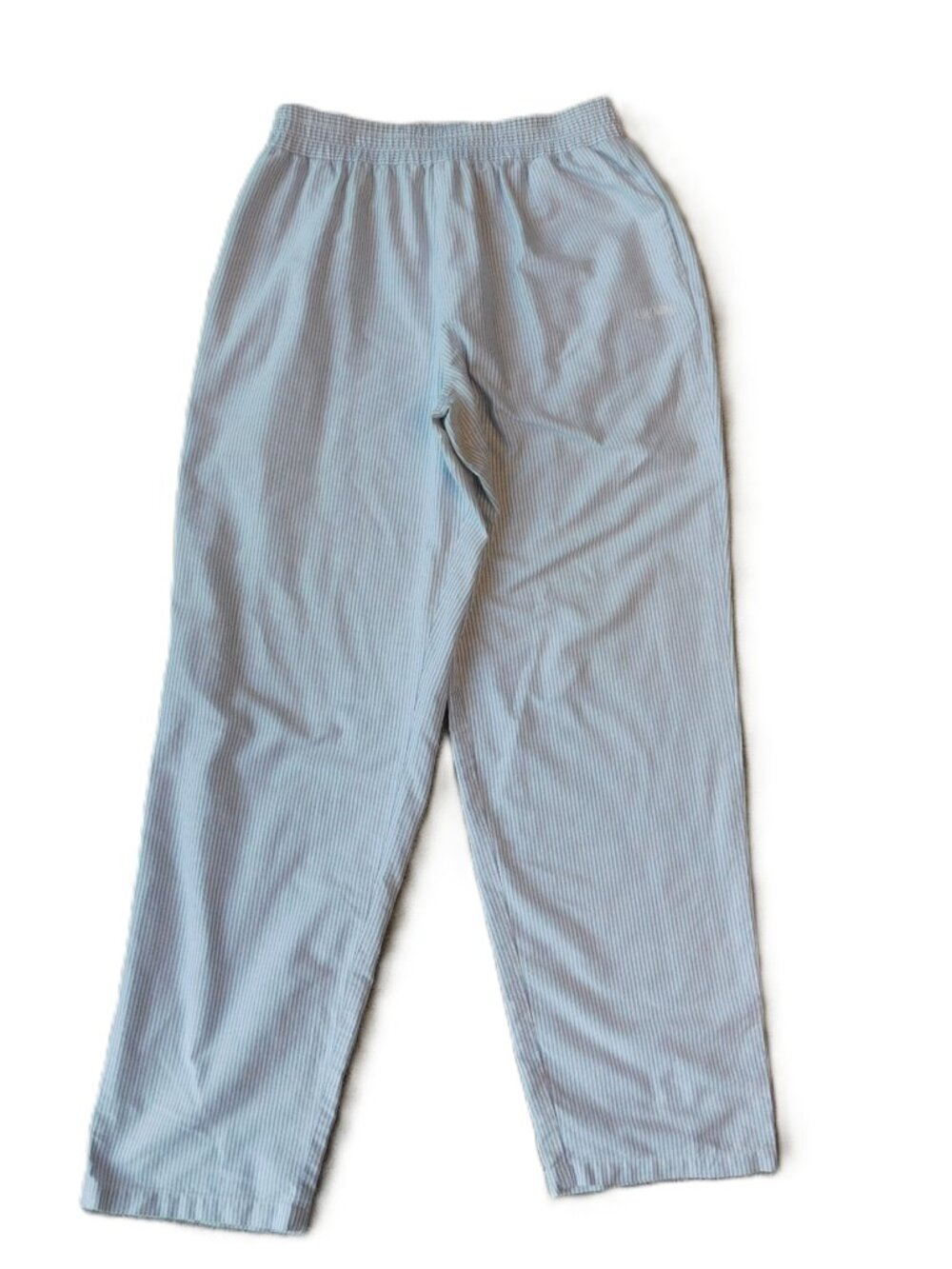 Derf Avenue Breezy Pants Blue Stripe | Elastic Waist | Lagenlook | EUC | L
